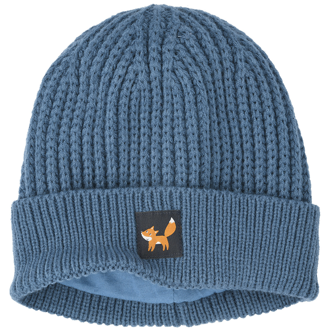 Baby Strickmütze mit Aufnäher von Topomini
