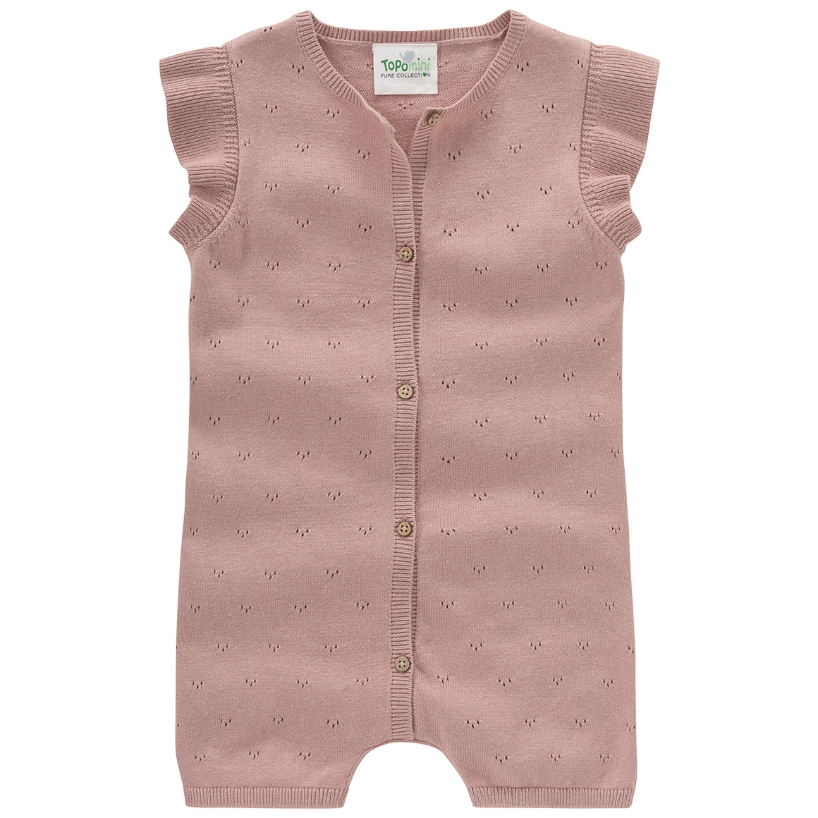 Baby Strickoverall mit Ajour-Muster von Topomini