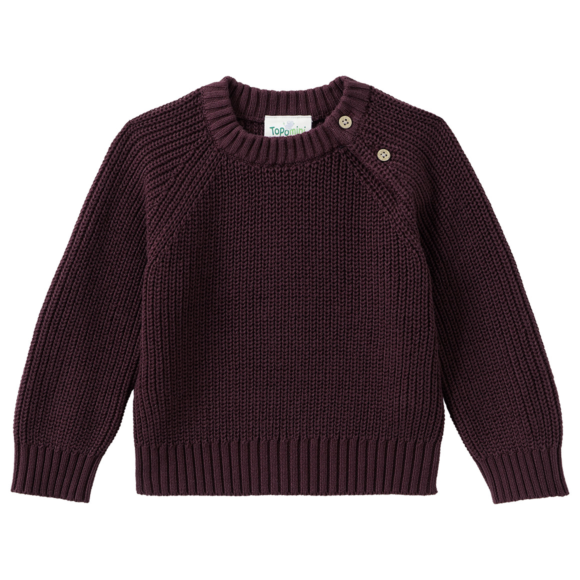 Baby Strickpullover mit Rippstruktur von Topomini