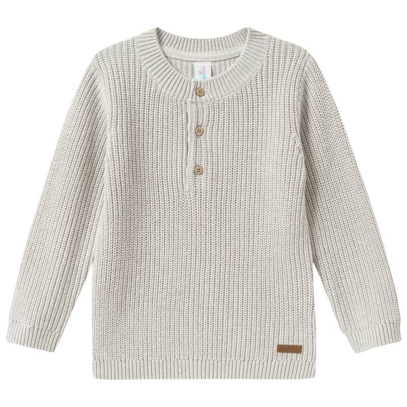 Baby Strickpullover mit Serafino-Ausschnitt von Topomini