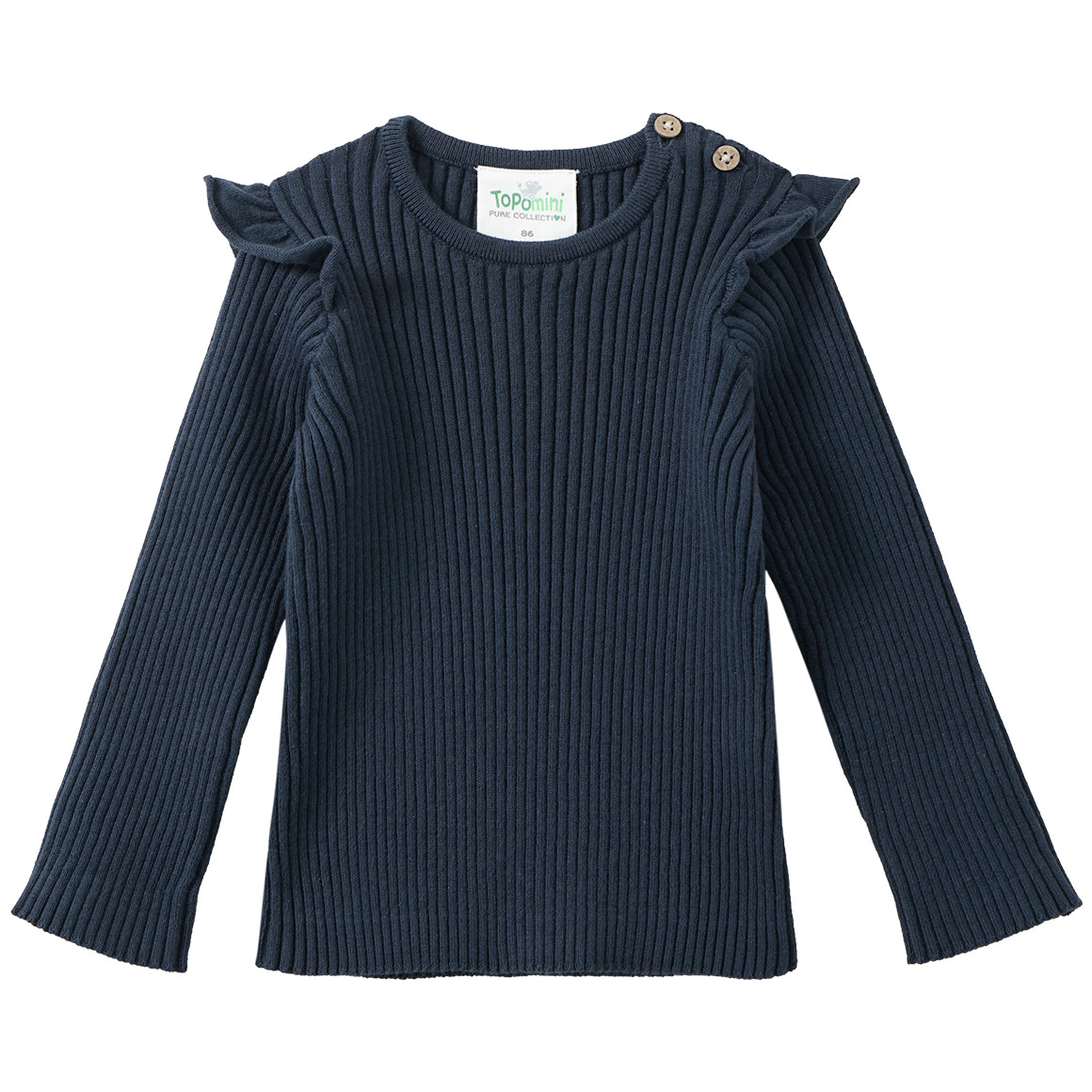 Baby Strickshirt mit Ripp-Struktur von Topomini