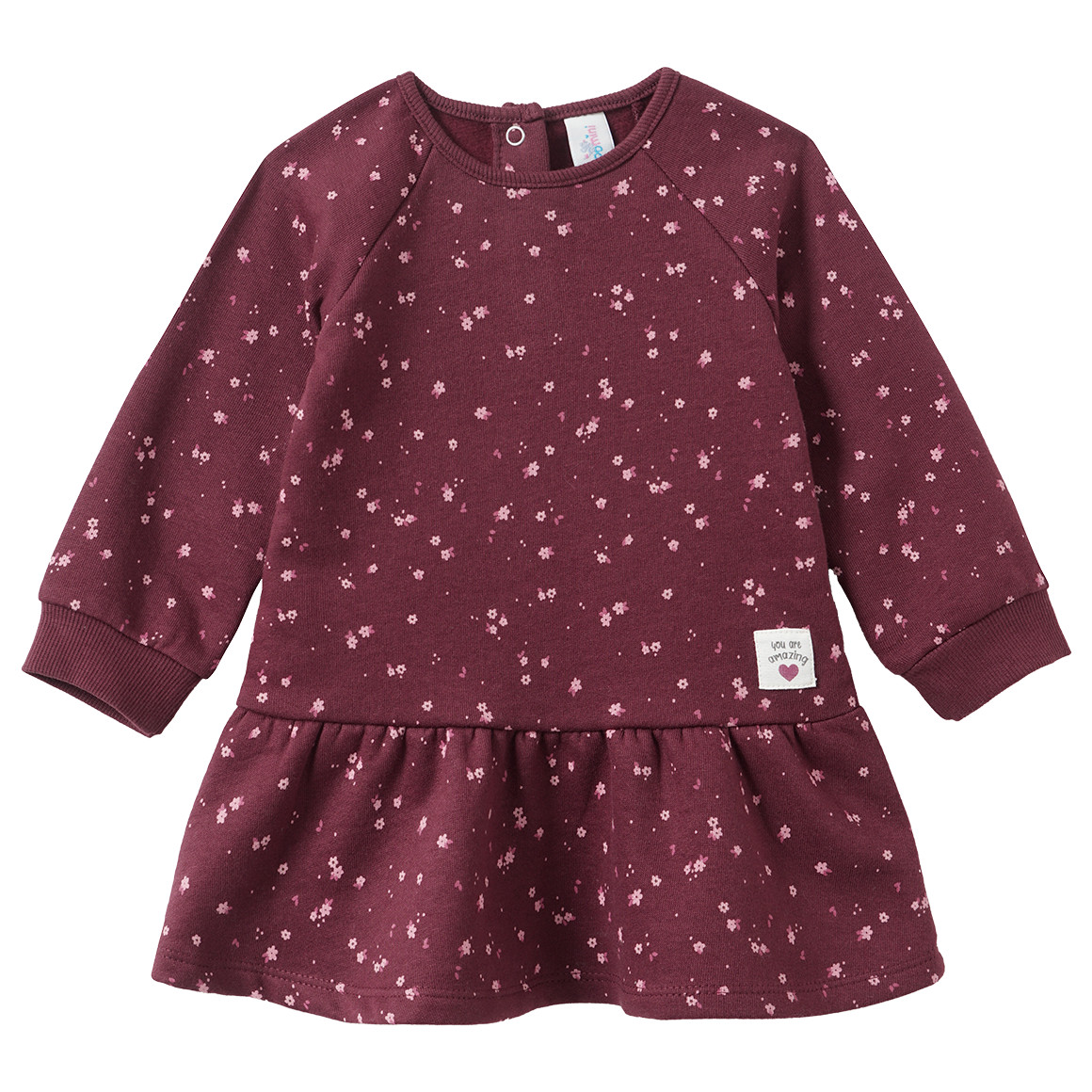 Baby Sweat-Kleid mit Blumen-Print Baby Sweat-Kleid mit Blumen-Print von Topomini