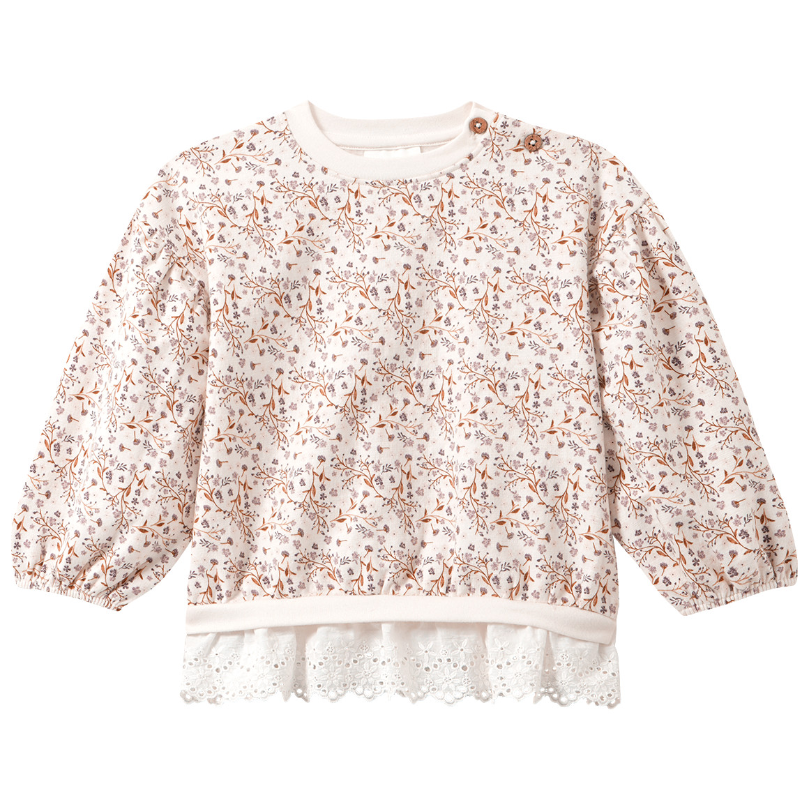 Baby Sweatshirt mit Blümchen von Topomini