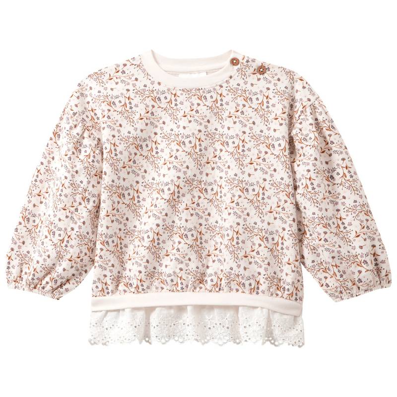 Baby Sweatshirt mit Blümchen Baby Sweatshirt mit Blümchen von Topomini