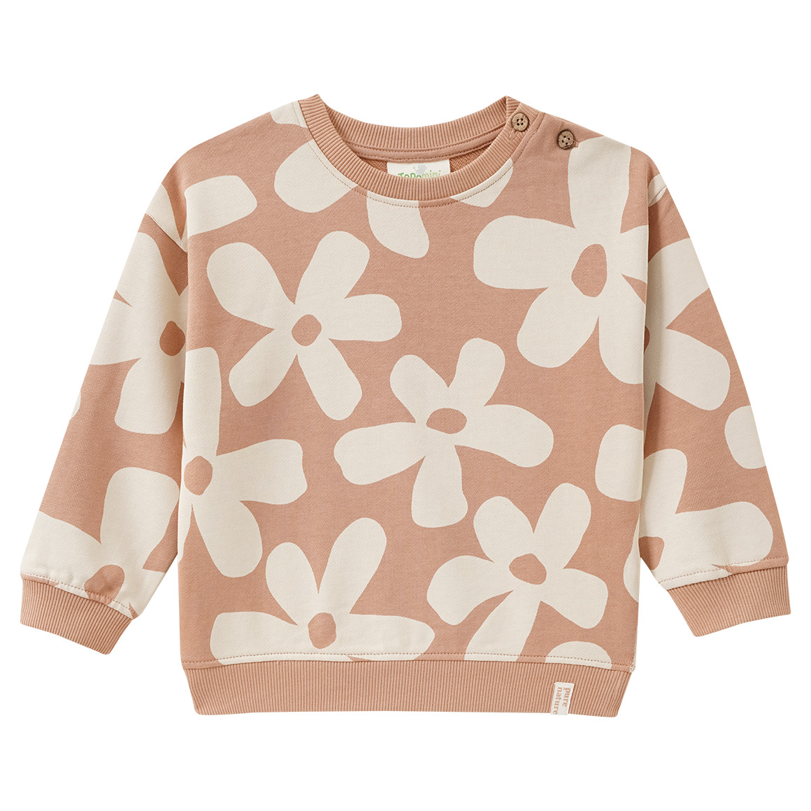 Baby Sweatshirt mit Blumen-Allover von Topomini