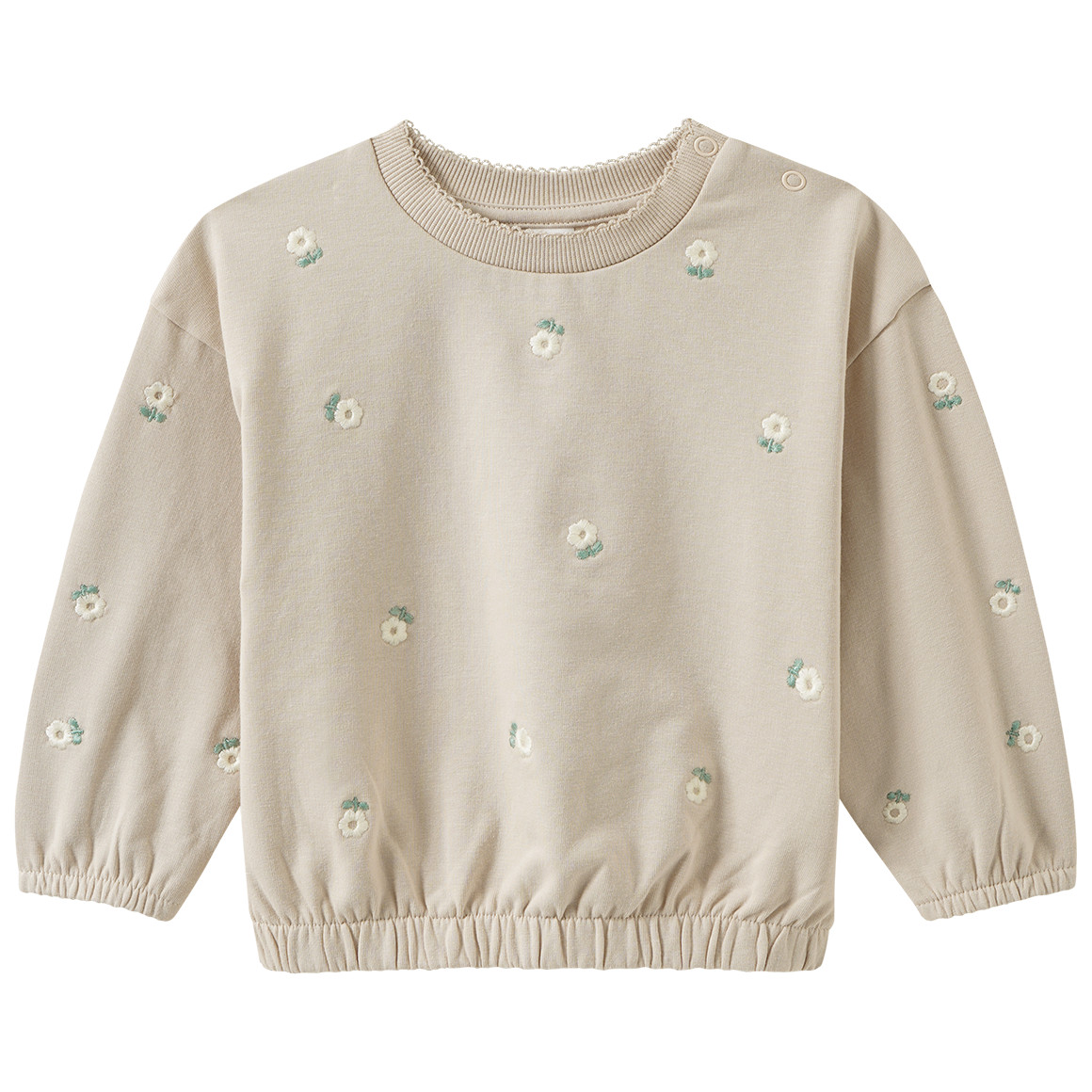 Baby Sweatshirt mit Blumen-Stickerei von Topomini