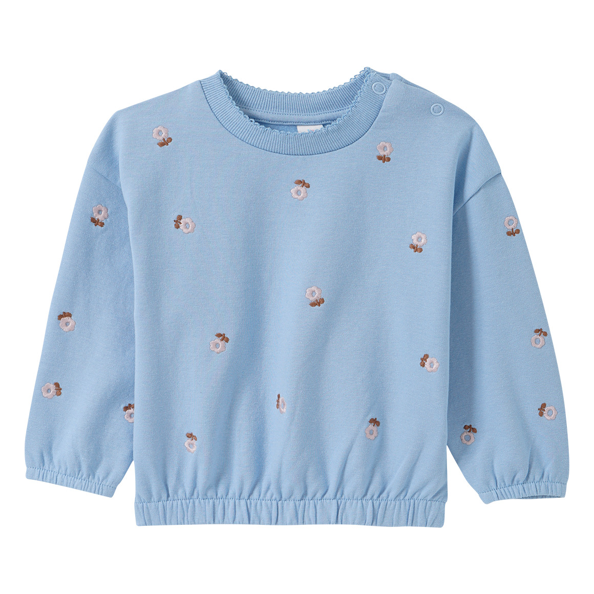 Baby Sweatshirt mit Blumen-Stickerei von Topomini