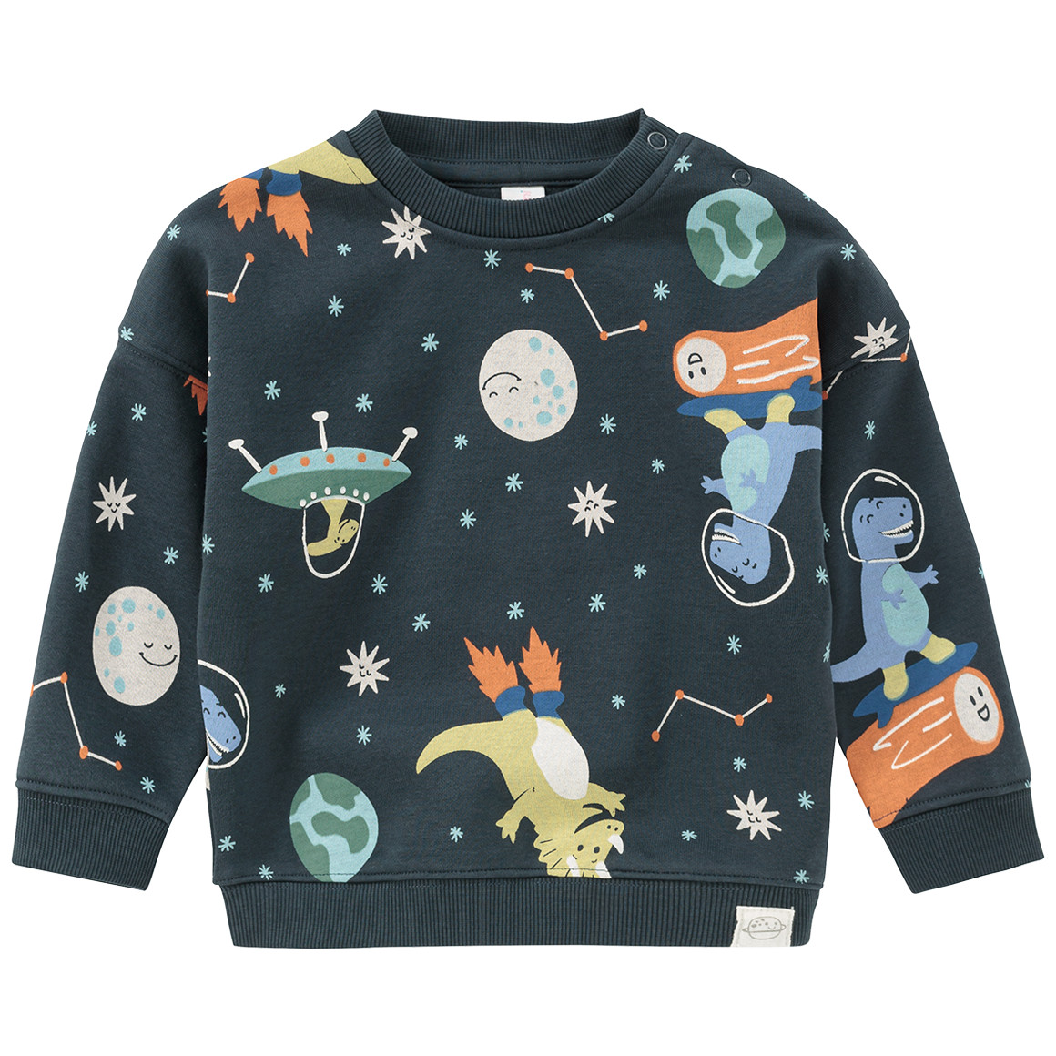 Baby Sweatshirt mit Dino-Allover Baby Sweatshirt mit Dino-Allover von Topomini