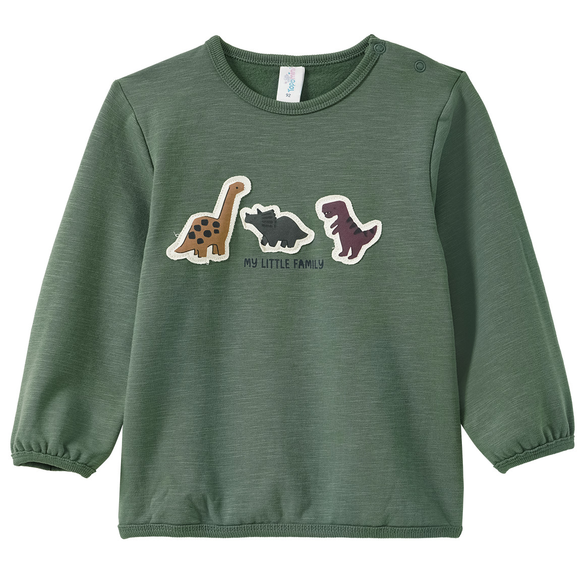 Baby Sweatshirt mit Dino-Applikation Baby Sweatshirt mit Dino-Applikation von Topomini