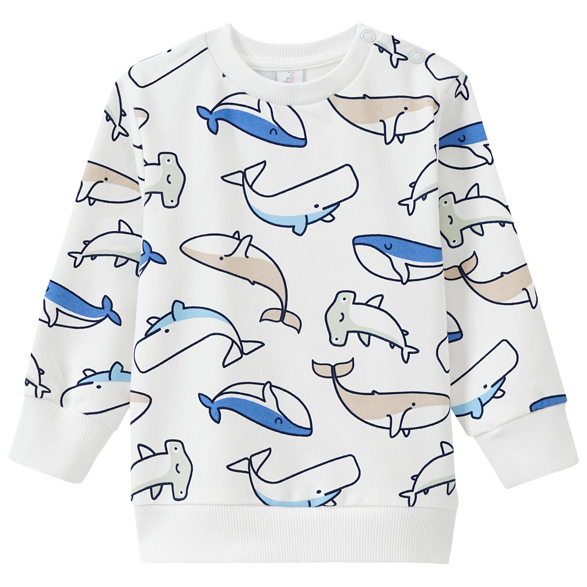Baby Sweatshirt mit Fisch-Allover von Topomini