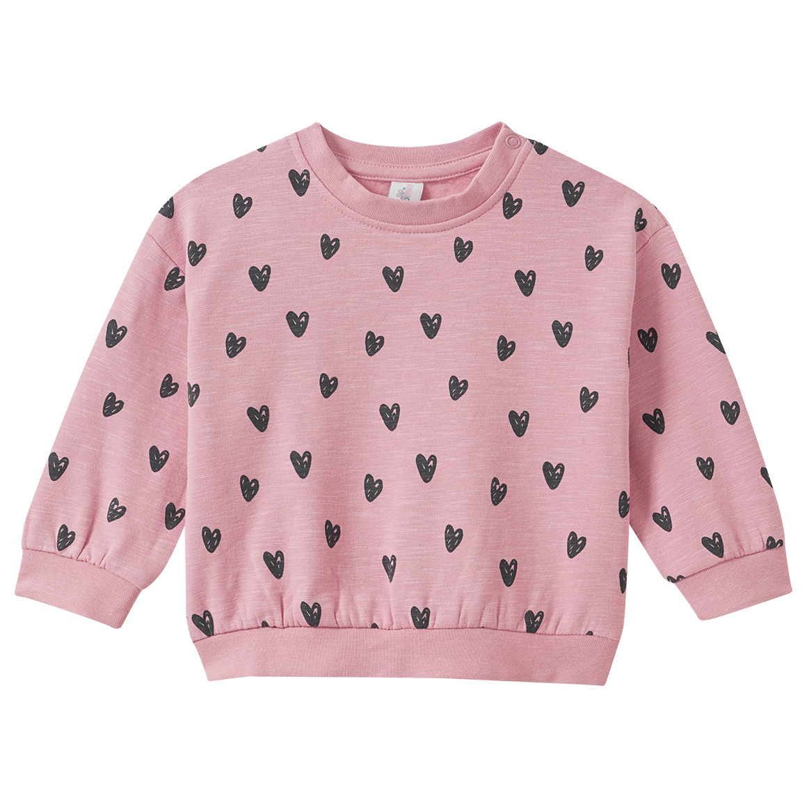 Baby Sweatshirt mit Herz-Allover von Topomini