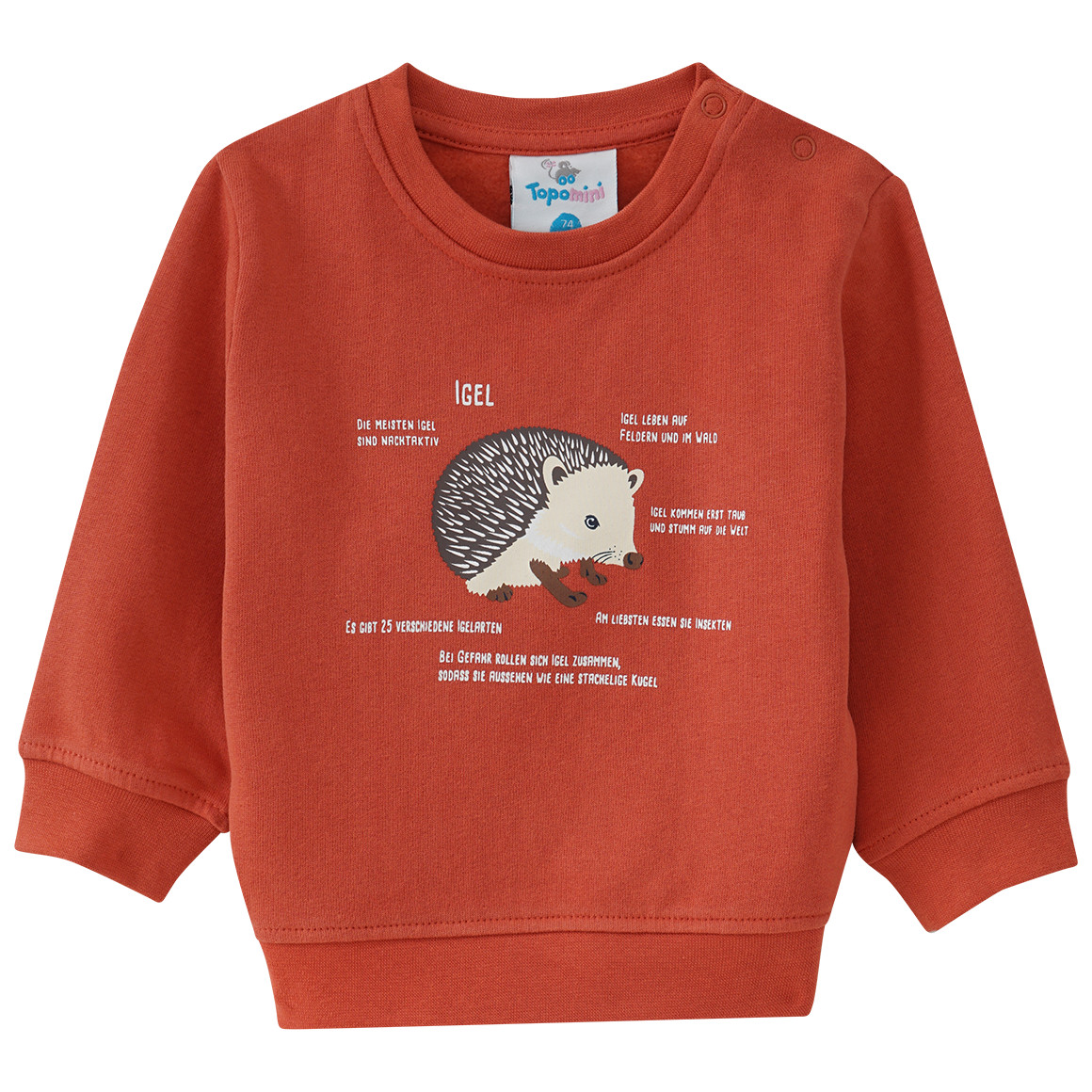 Baby Sweatshirt mit Igel-Motiv von Topomini