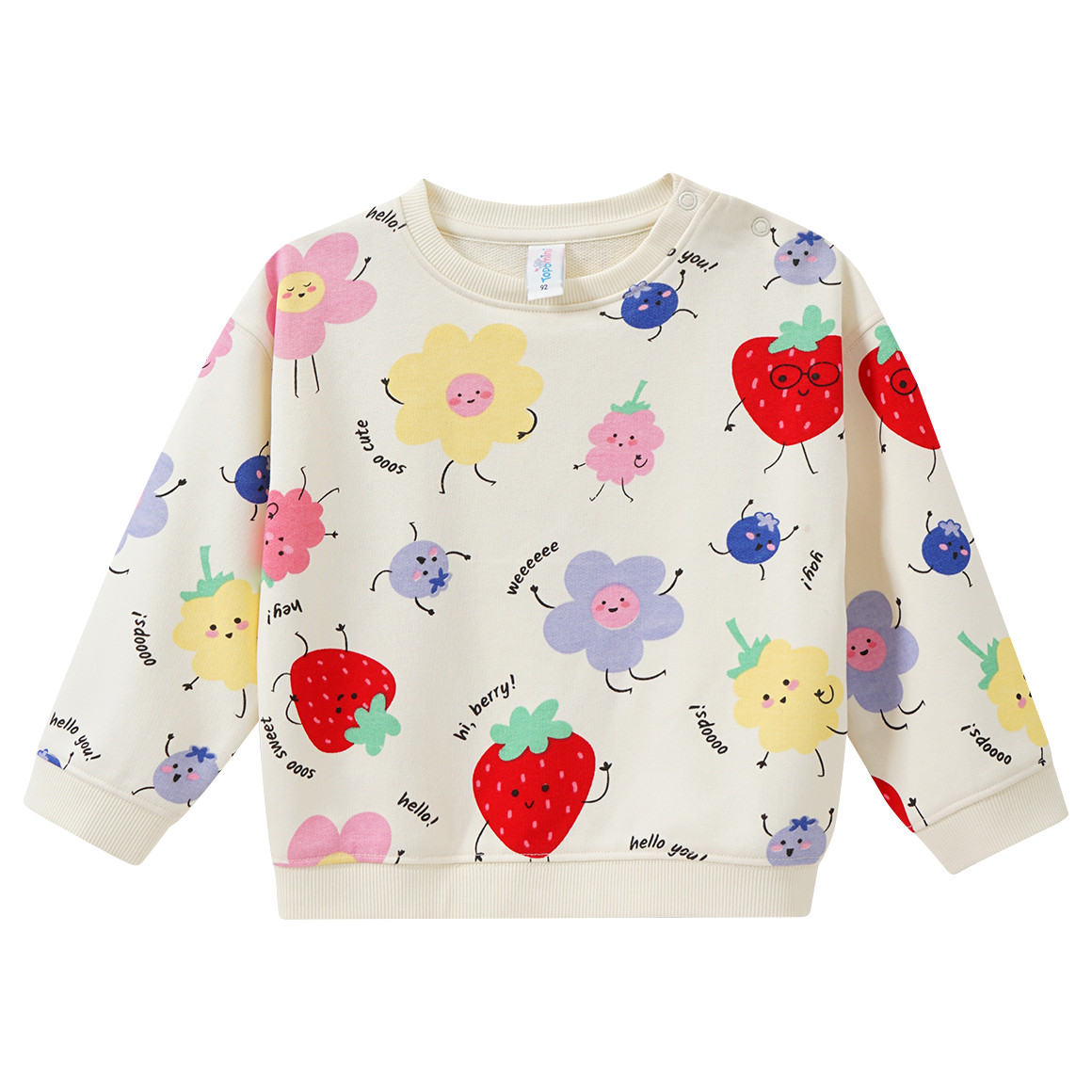 Baby Sweatshirt mit Obst-Allover von Topomini
