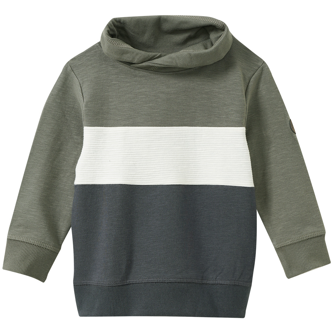 Baby Sweatshirt mit Schalkragen Baby Sweatshirt mit Schalkragen von Topomini