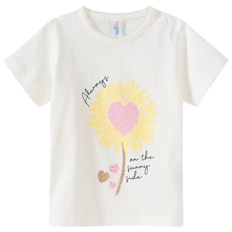 Baby T-Shirt Glitzer-Print von Topomini