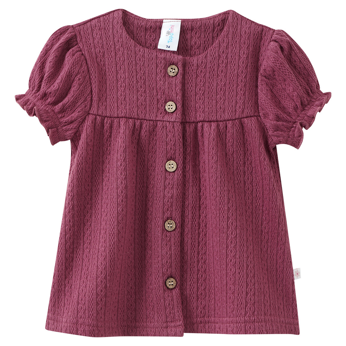 Baby T-Shirt aus strukturiertem Material von Topomini