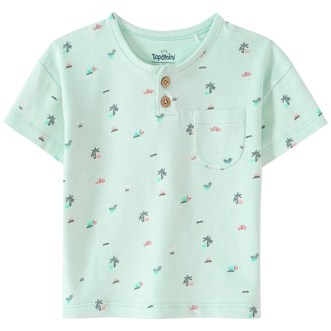 Baby T-Shirt mit Allover-Print von Topomini