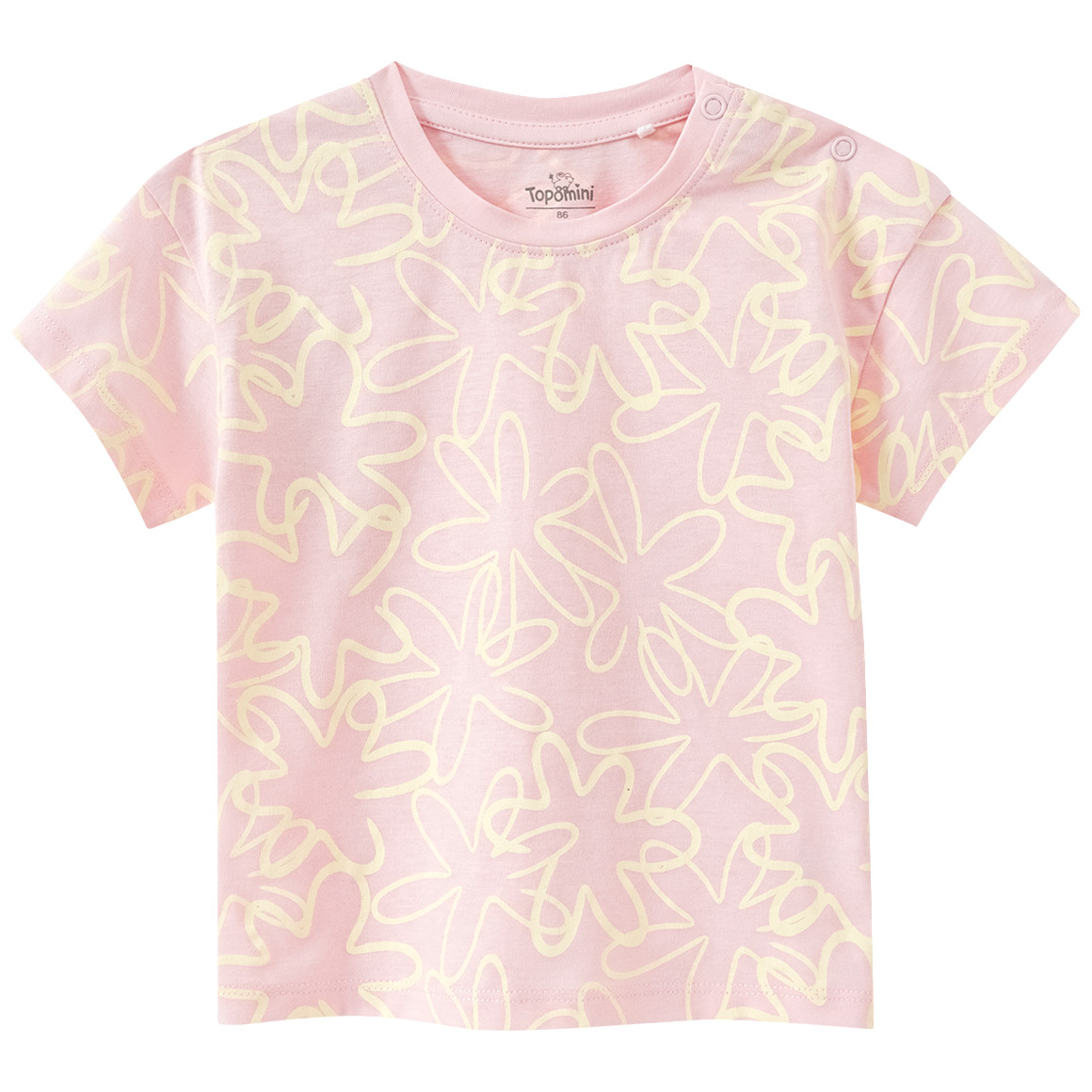 Baby T-Shirt mit Allover-Print Baby T-Shirt mit Allover-Print von Topomini