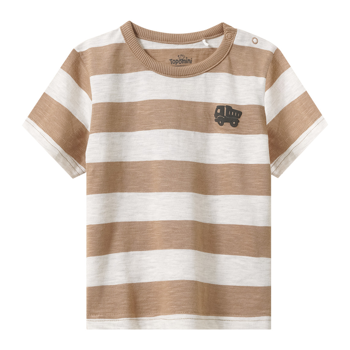 Baby T-Shirt mit Block-Streifen von Topomini