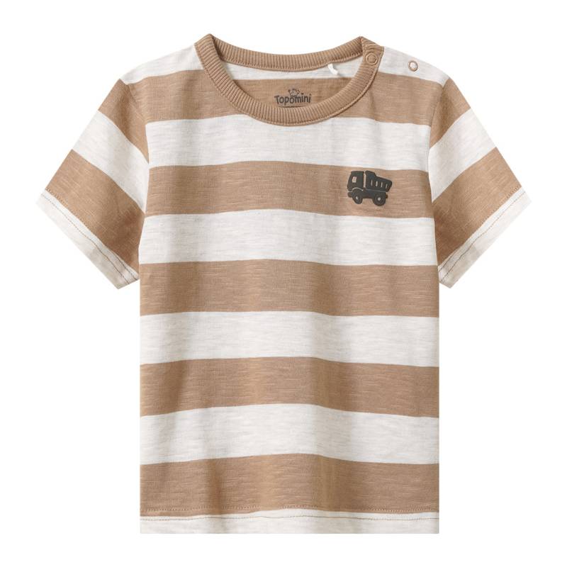 Baby T-Shirt mit Block-Streifen von Topomini