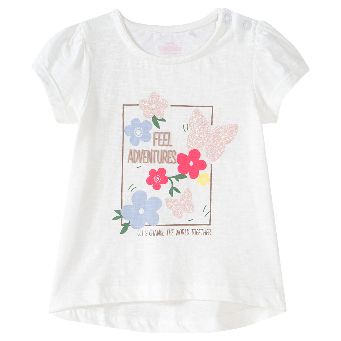 Baby T-Shirt mit Blumen-Print von Topomini