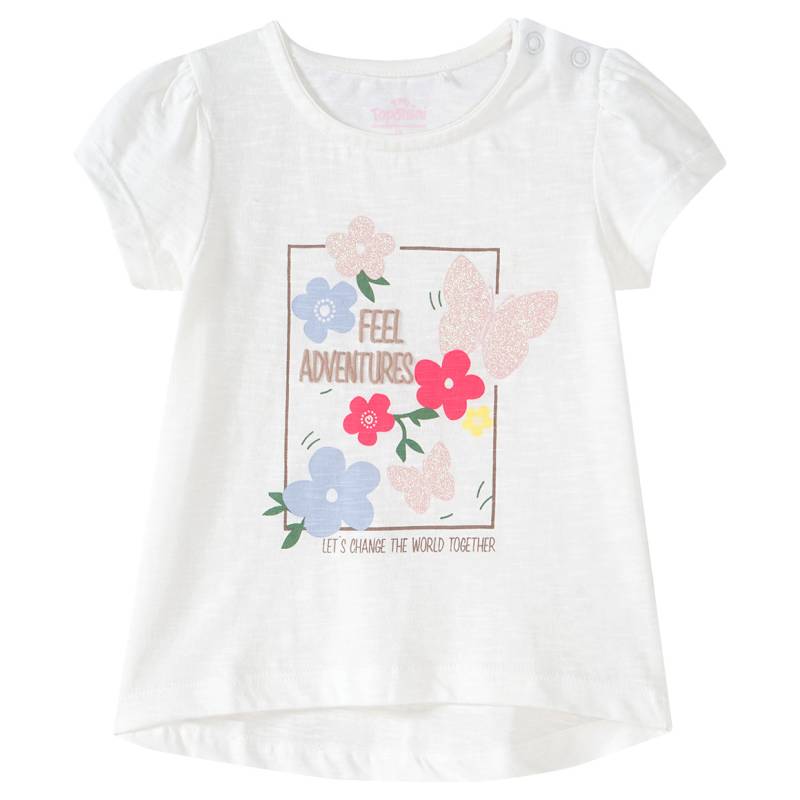 Baby T-Shirt mit Blumen-Print von Topomini