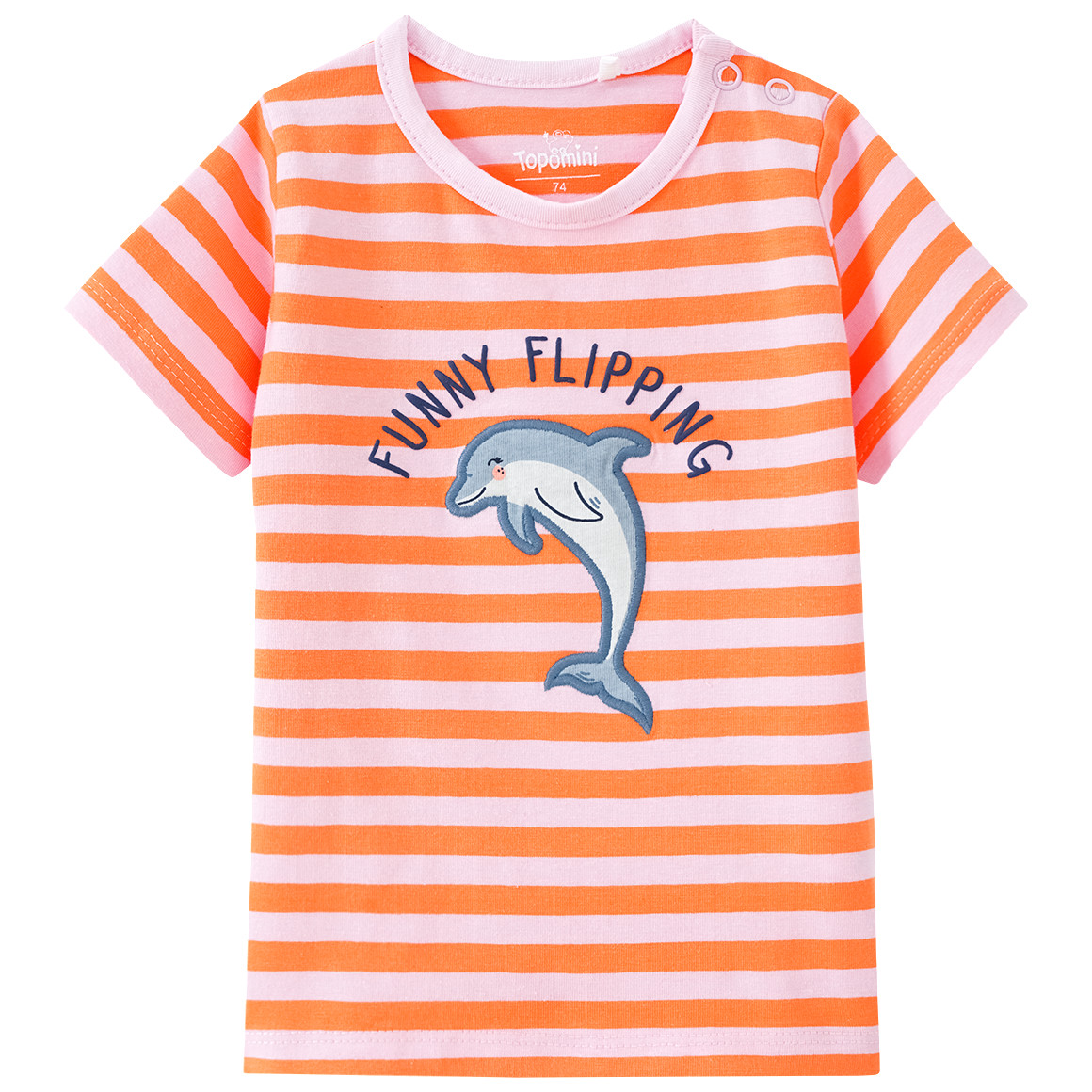 Baby T-Shirt mit Delfin-Motiv von Topomini