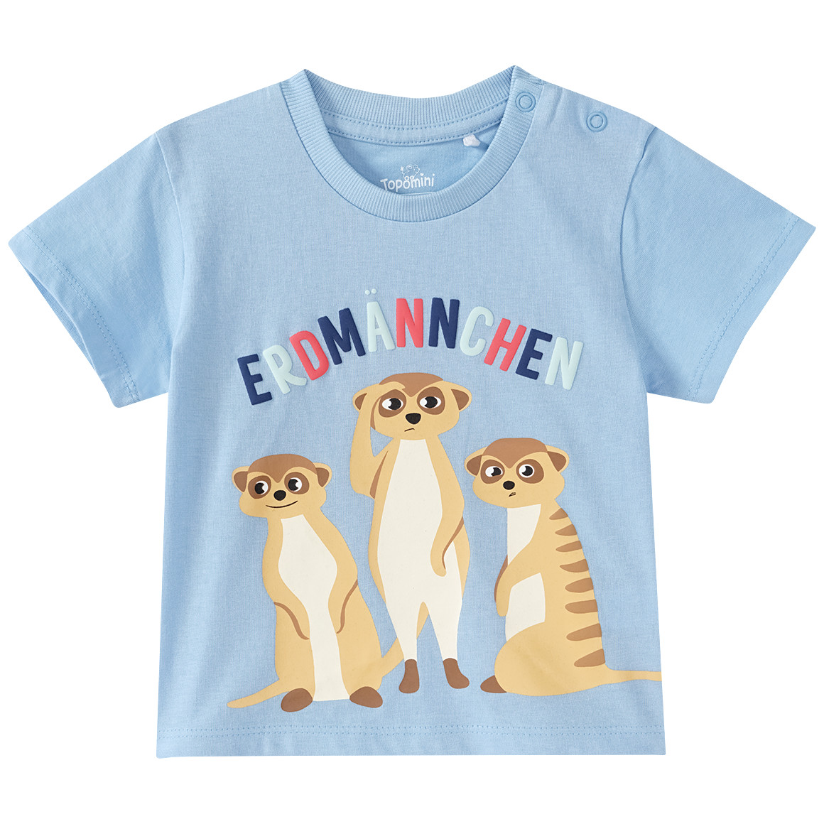 Baby T-Shirt mit Erdmännchen-Motiv von Topomini