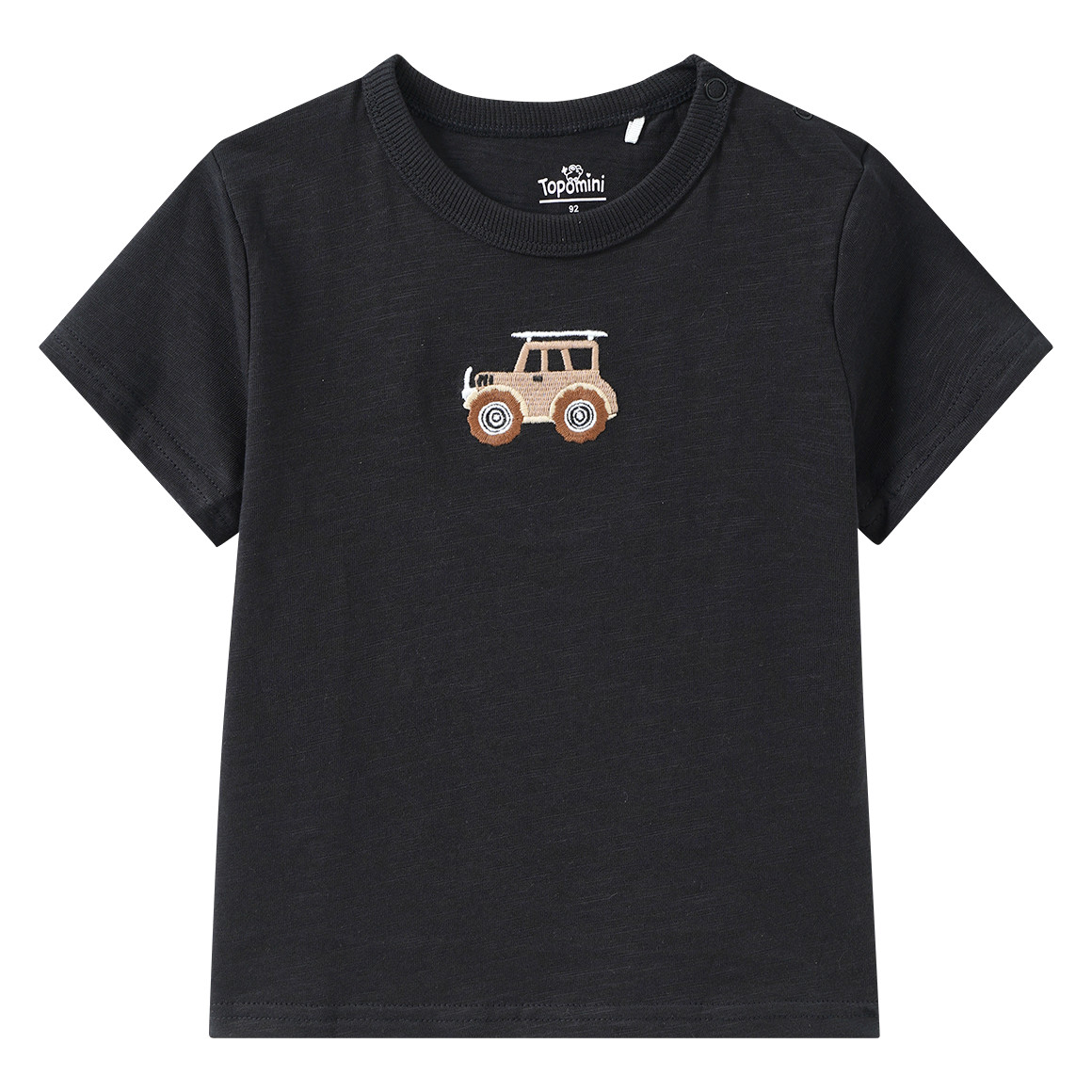 Baby T-Shirt mit Fahrzeug-Motiven von Topomini
