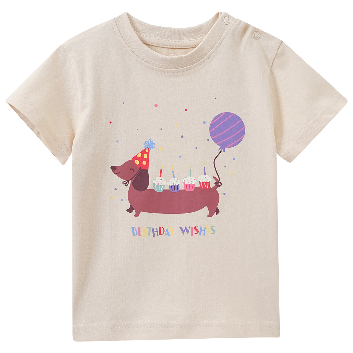 Baby T-Shirt mit Geburtstags-Motiv Baby T-Shirt mit Geburtstags-Motiv von Topomini