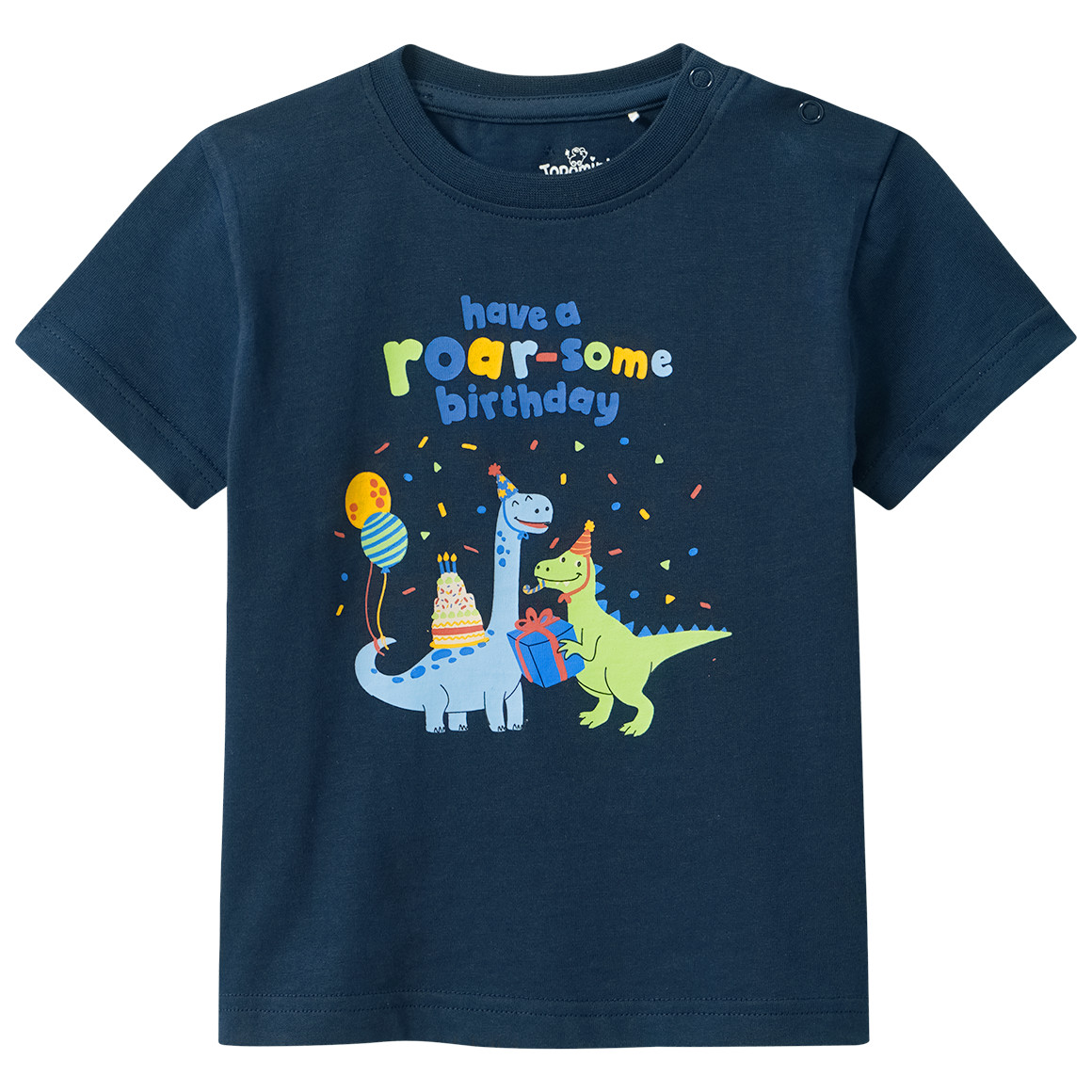 Baby T-Shirt mit Geburtstags-Motiv von Topomini