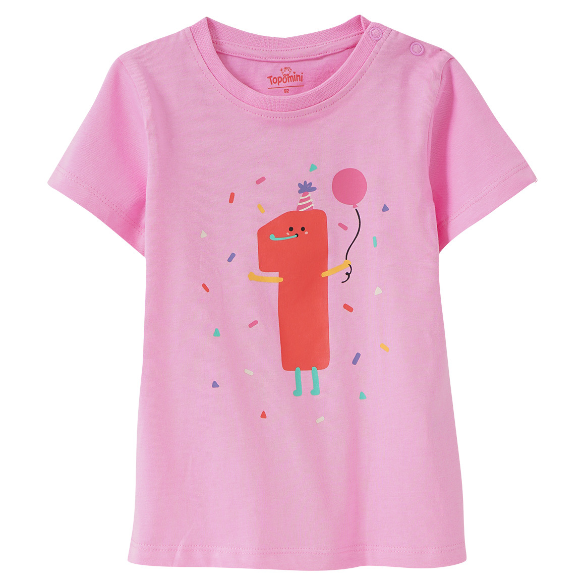 Baby T-Shirt mit Geburtstagszahl 1 von Topomini
