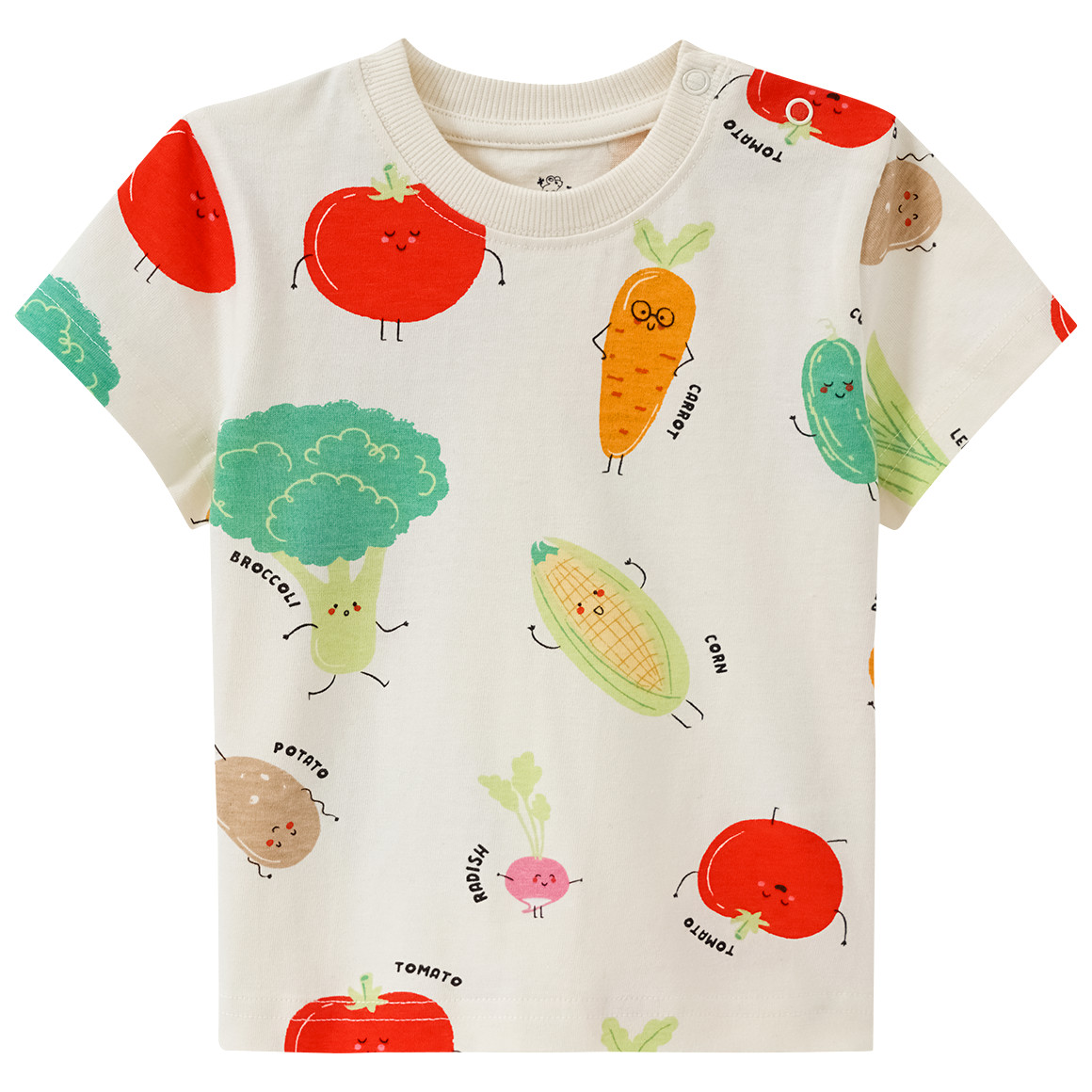 Baby T-Shirt mit Gemüse-Allover von Topomini
