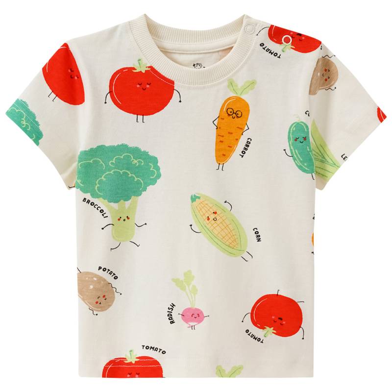 Baby T-Shirt mit Gemüse-Allover von Topomini