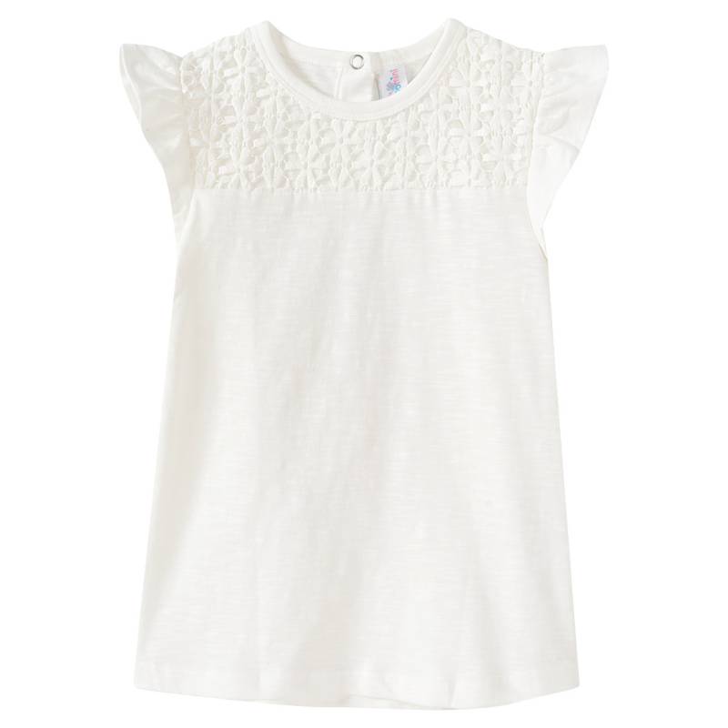 Baby T-Shirt mit Häkelspitze von Topomini