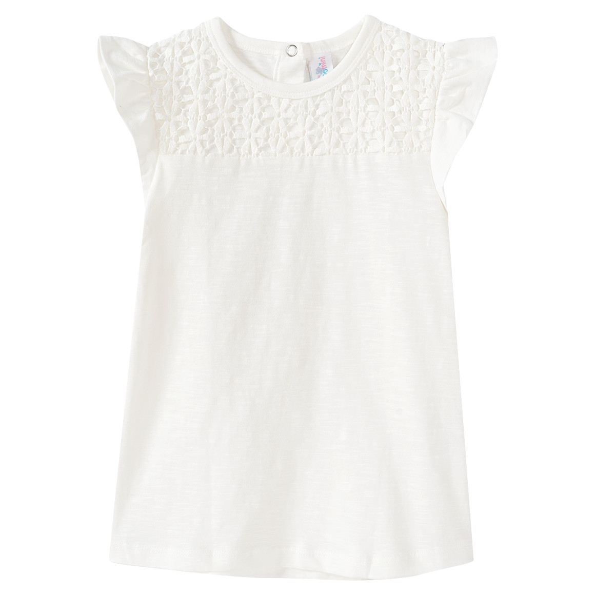 Baby T-Shirt mit Häkelspitze von Topomini