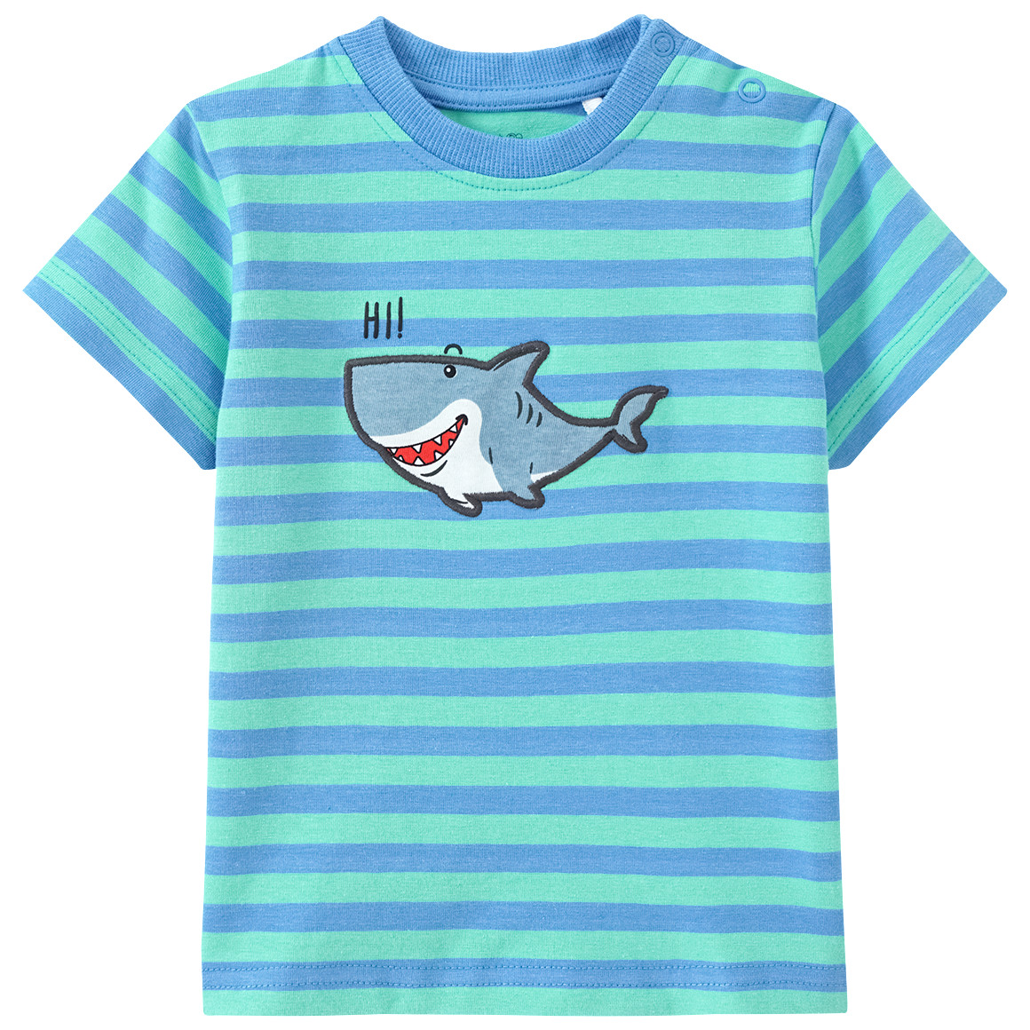 Baby T-Shirt mit Hai-Applikation von Topomini