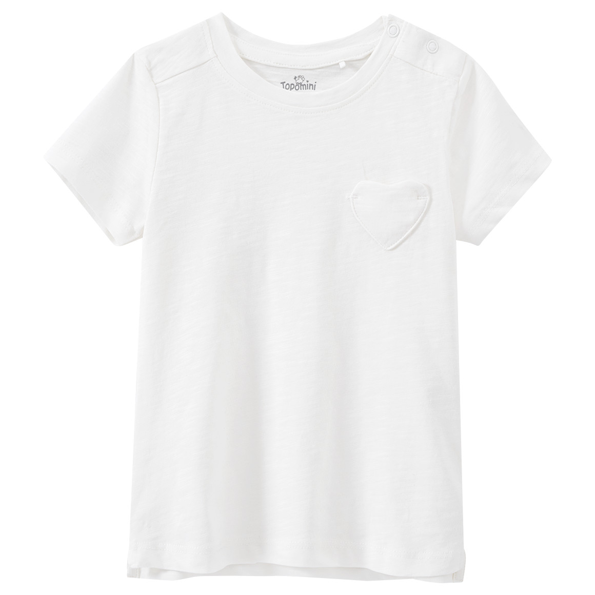 Baby T-Shirt mit Herz-Tasche von Topomini