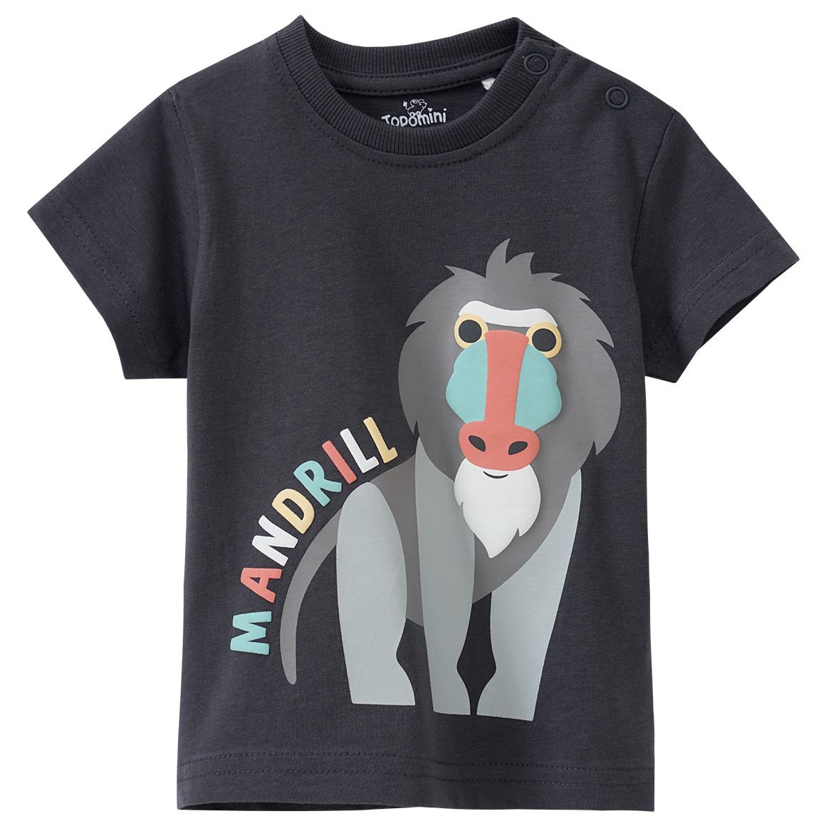 Baby T-Shirt mit Mandrill-Print von Topomini