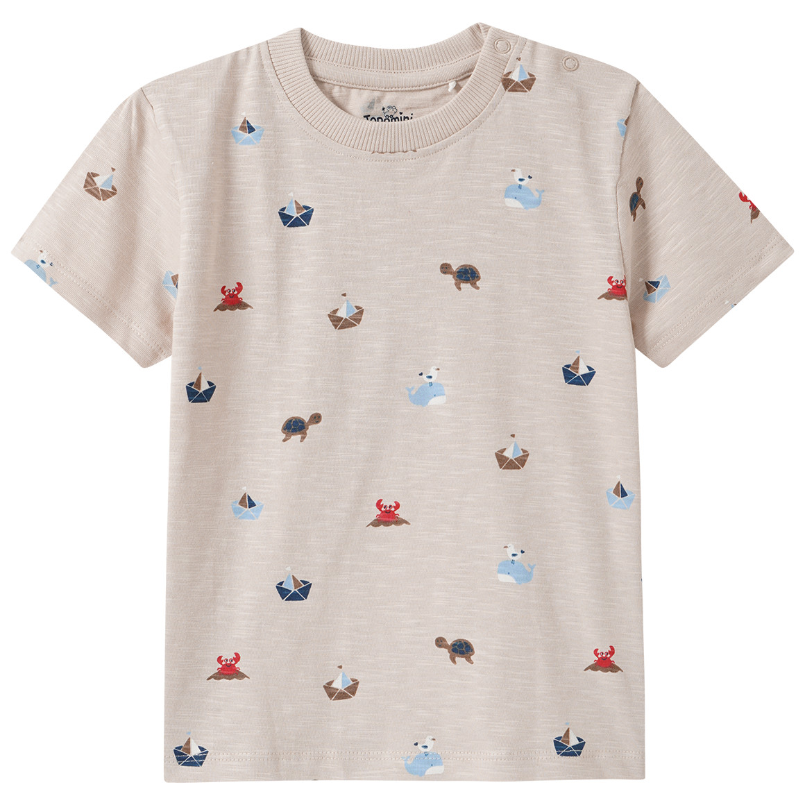 Baby T-Shirt mit Meeres-Motiven von Topomini