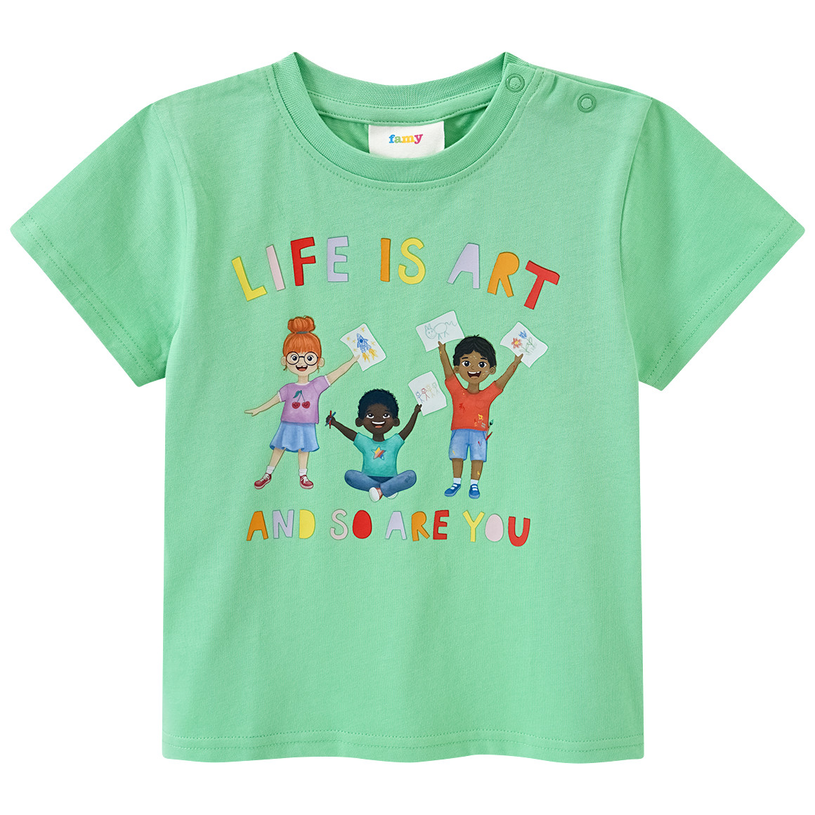 Baby T-Shirt mit Message-Print von Topomini