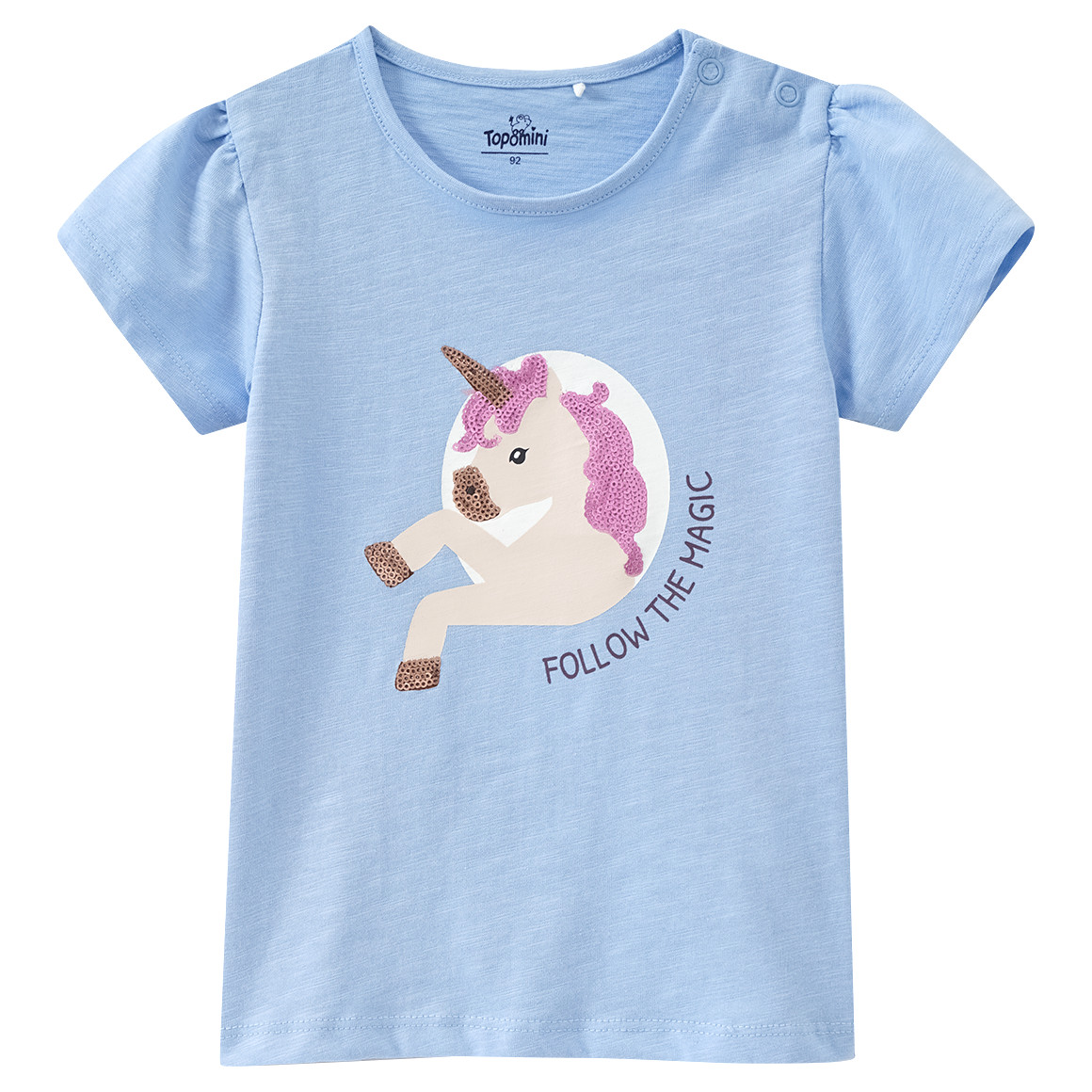 Baby T-Shirt mit Pailletten von Topomini