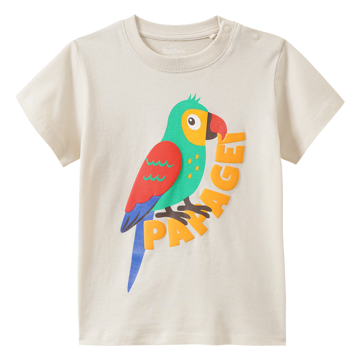 Baby T-Shirt mit Papagei-Motiv von Topomini
