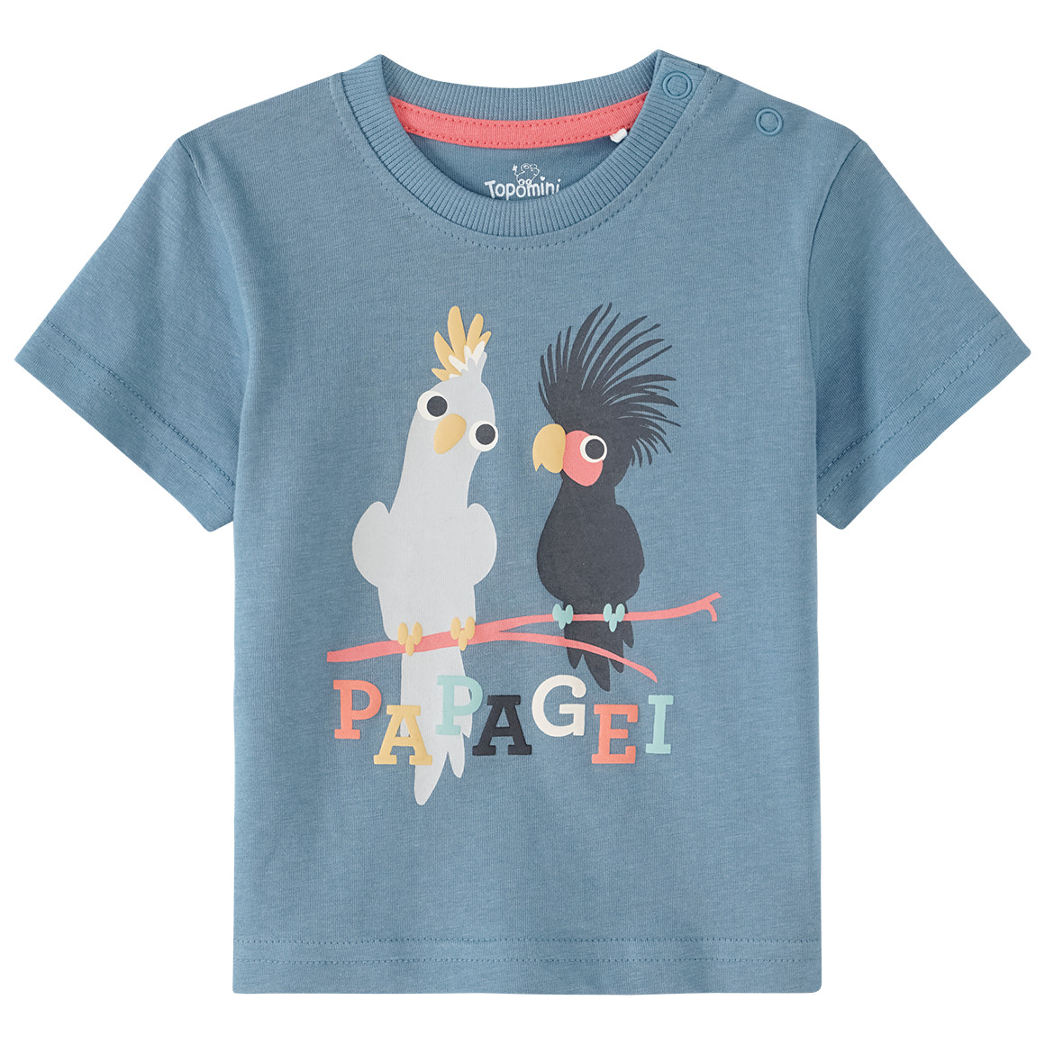 Baby T-Shirt mit Papageien-Motiv von Topomini