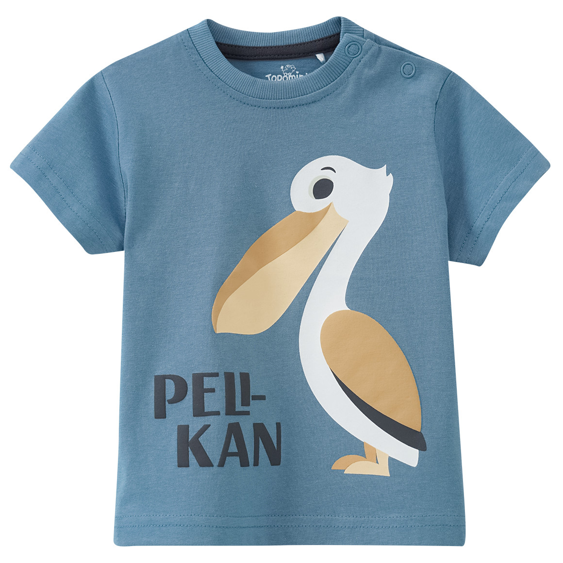 Baby T-Shirt mit Pelikan-Print von Topomini