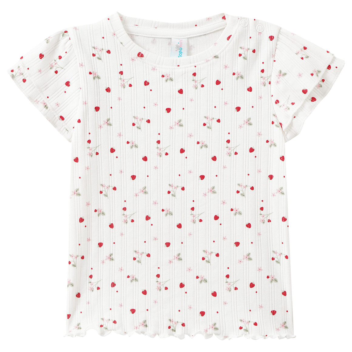 Baby T-Shirt mit Ripp-Struktur von Topomini