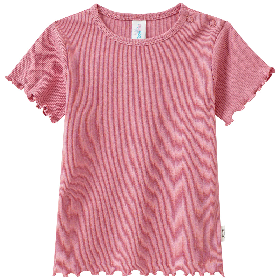 Baby T-Shirt mit Rippstruktur von Topomini