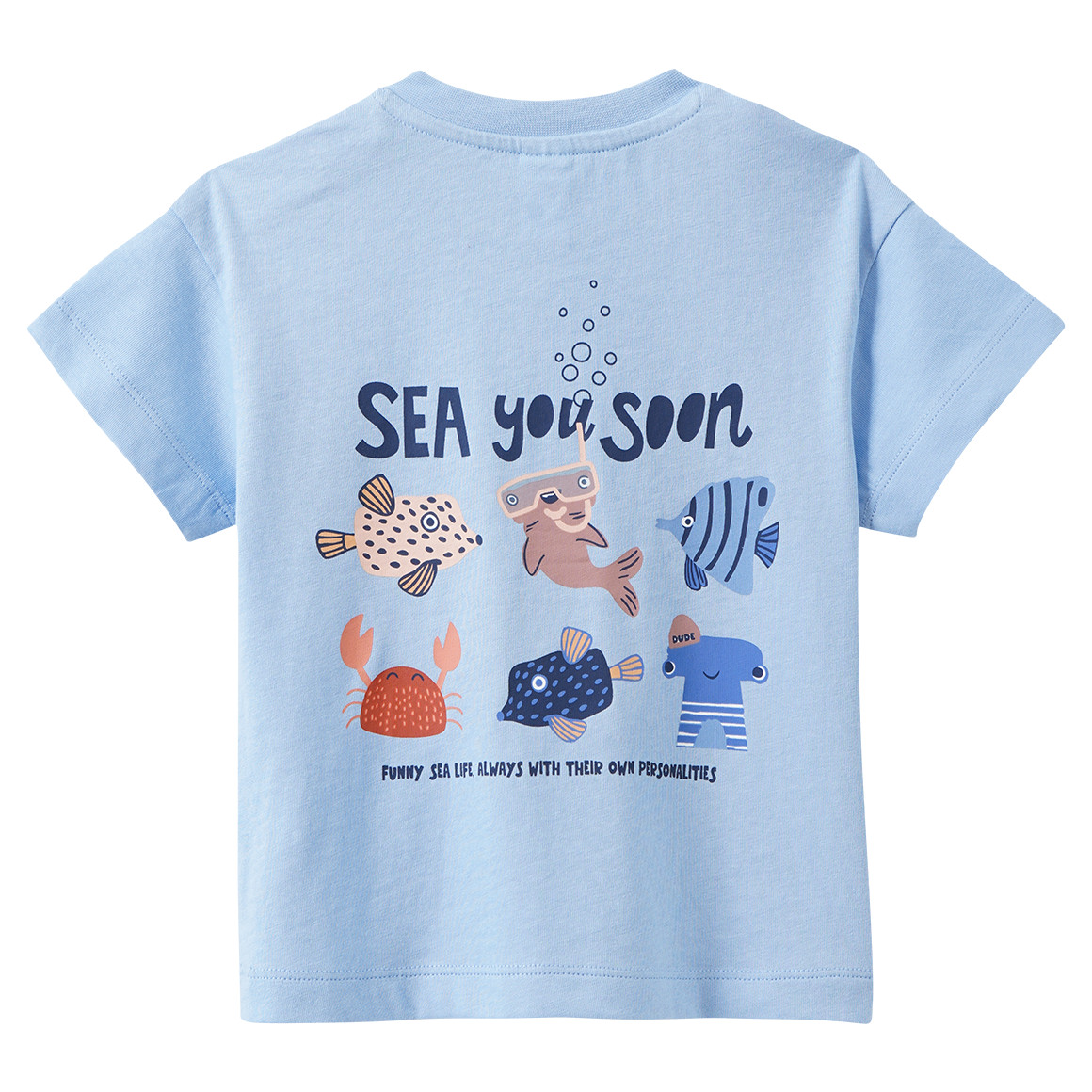 Baby T-Shirt mit Rücken-Print von Topomini