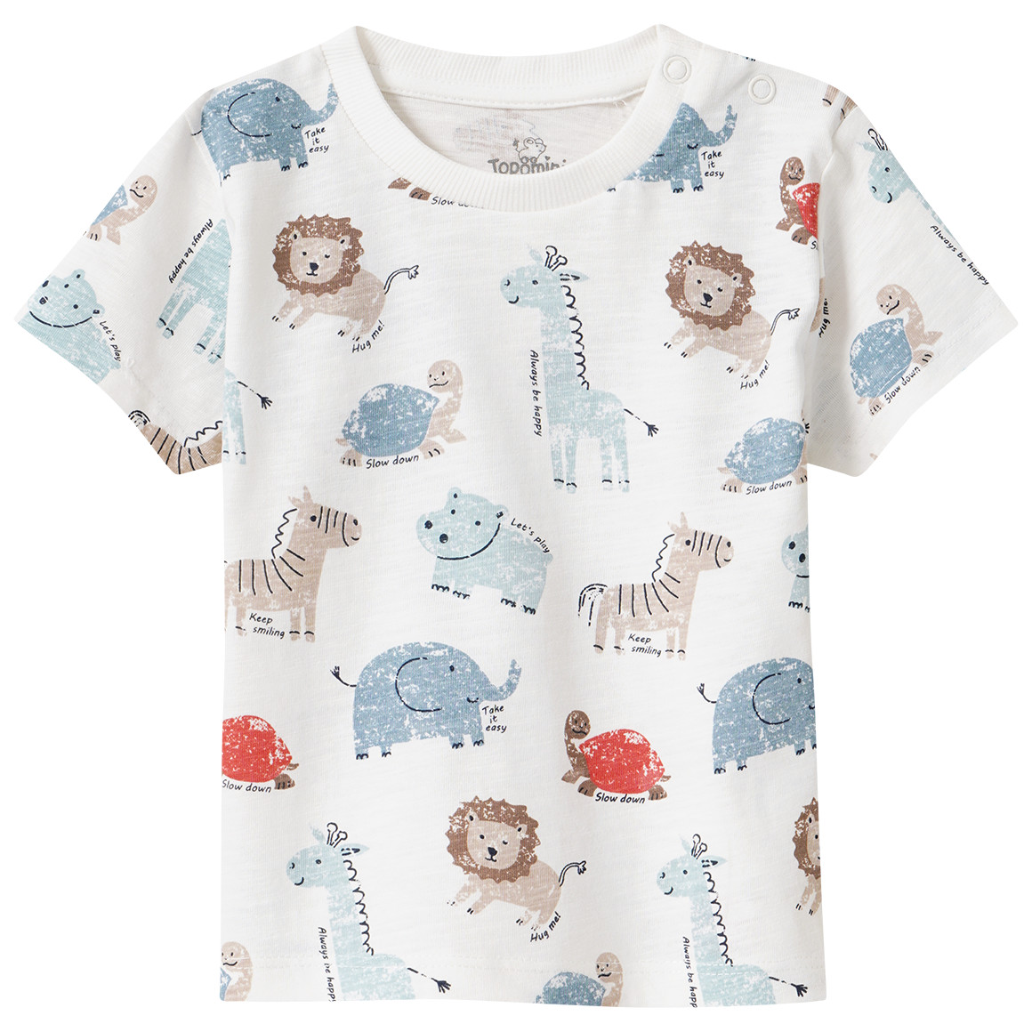 Baby T-Shirt mit Safari-Motiven von Topomini