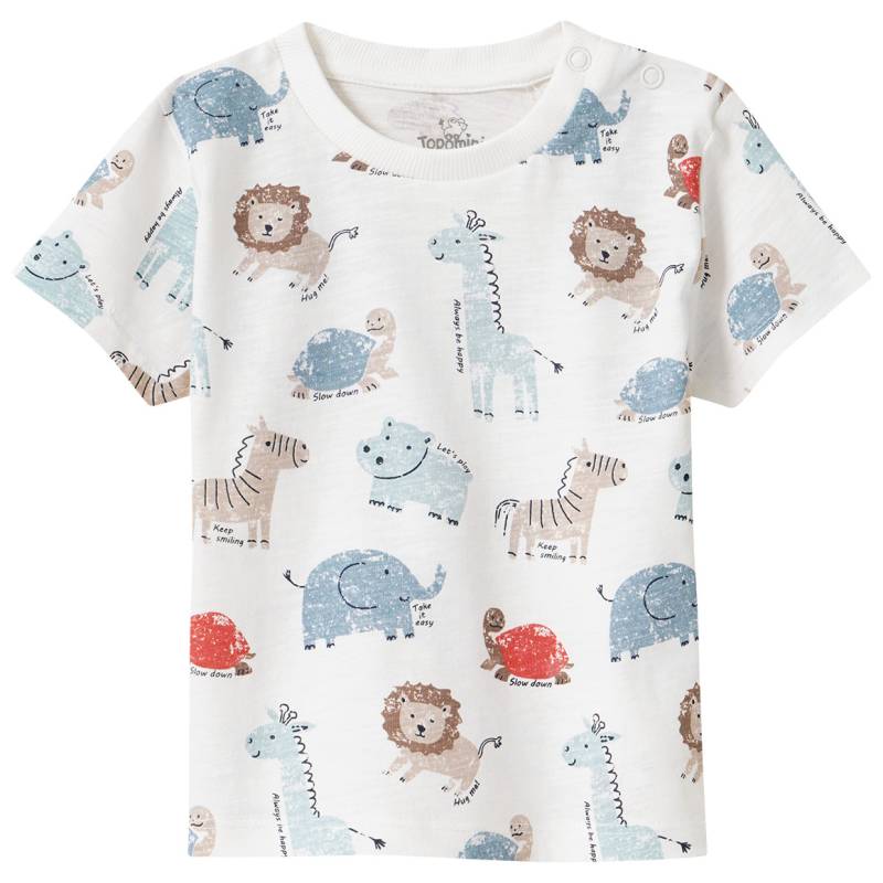 Baby T-Shirt mit Safari-Motiven von Topomini